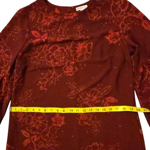 VTG Merona Slip Dress M Dark Academia Witchy Blood Red Silky Goblin Cottage - Picture 9 of 11